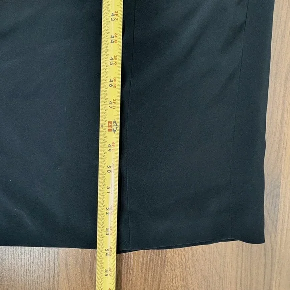 JONES NEW YORK EVENING Black Sleeveless Maxi Dress Sz 14 Satin Trim Gown Formal - Picture 11 of 12